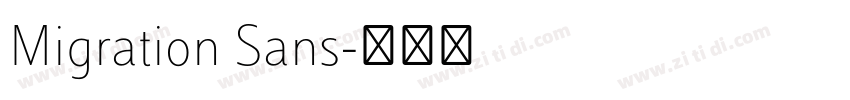 Migration Sans字体转换 Migration Sans字体转换